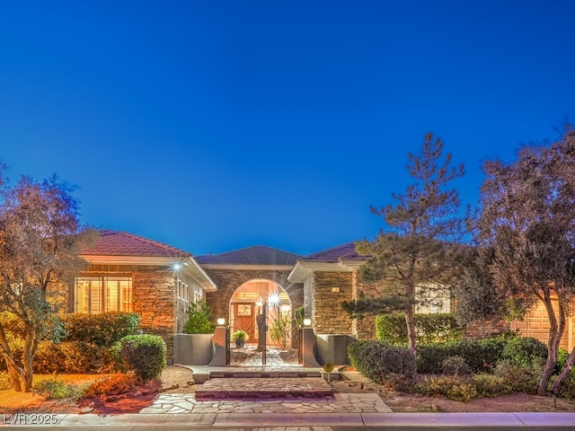 3 Pine Hollow Dr, Henderson, NV 89052 - view of front of house with stone siding