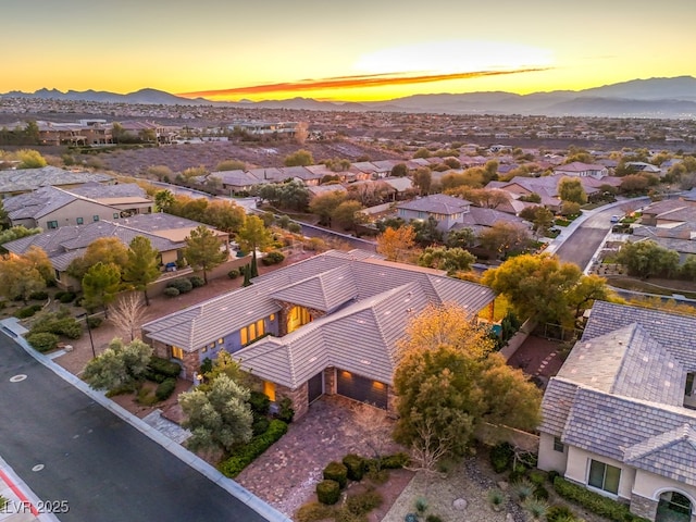 3 Pine Hollow Dr, Henderson, NV 89052 - aerial view at dusk of a mountain view and a residential view