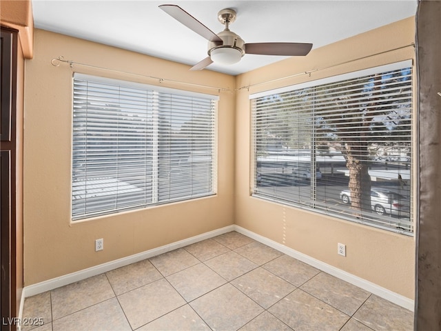 3038 Casey Dr Unit 204, Las Vegas, NV 89120 - unfurnished room featuring ceiling fan, light tile patterned floors, and baseboards