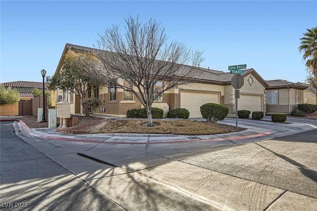 view of front facade with a garage