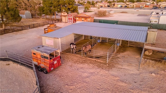 view of horse barn