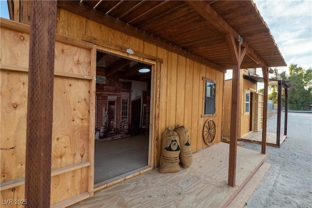 view of horse barn