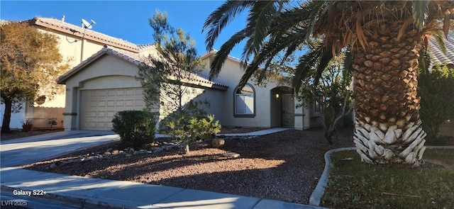 view of front facade with a garage