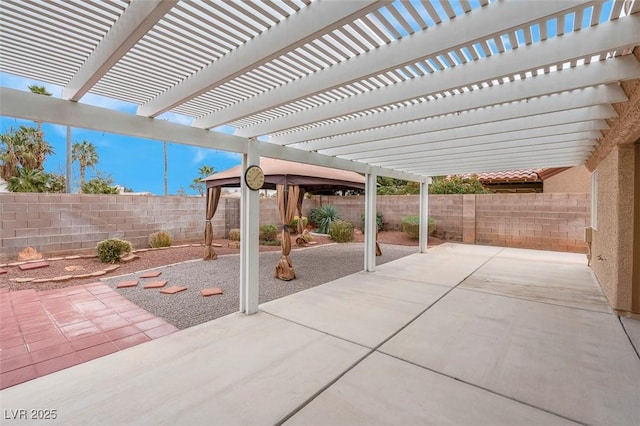 view of patio / terrace with a pergola