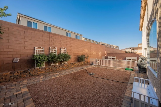 view of yard with a patio