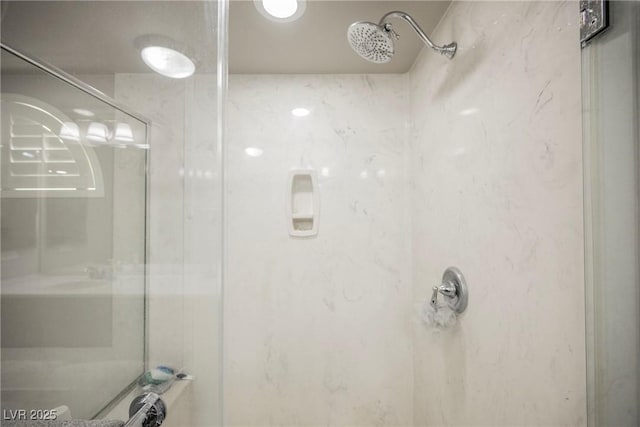 bathroom with a shower