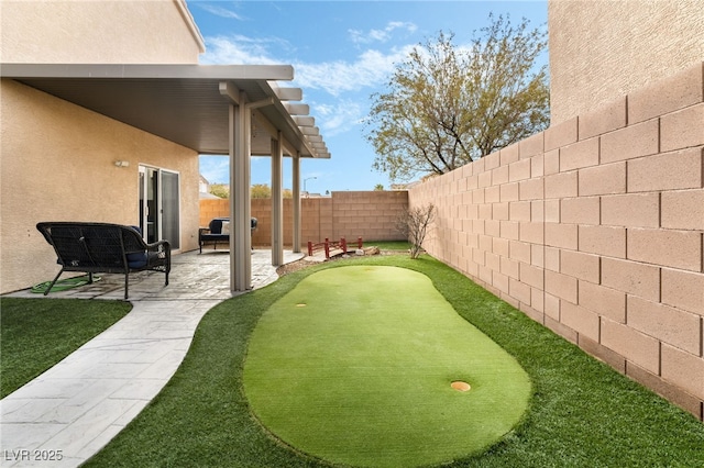 view of yard with a patio