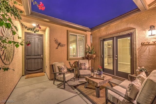 view of patio with an outdoor living space