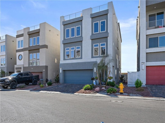 contemporary house with a garage