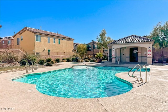 view of pool with a patio