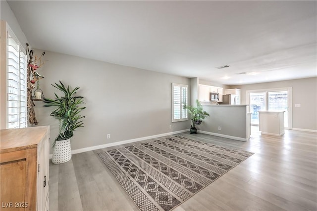 interior space featuring light hardwood / wood-style floors