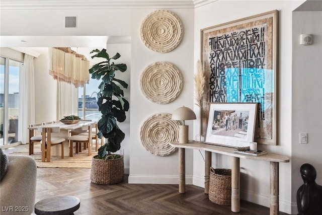 room details featuring parquet floors