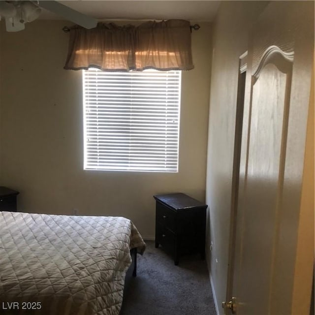 carpeted bedroom featuring multiple windows