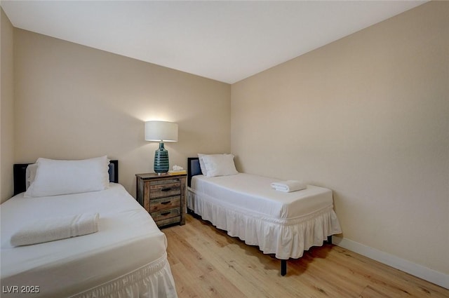 bedroom featuring light hardwood / wood-style flooring