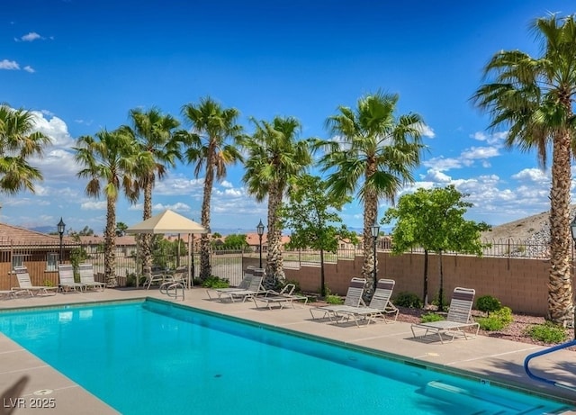 view of pool with a patio area