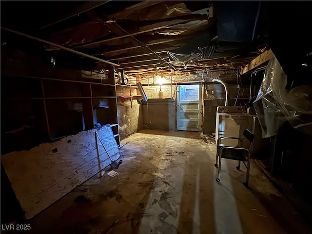 view of basement