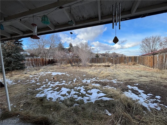 view of snowy yard