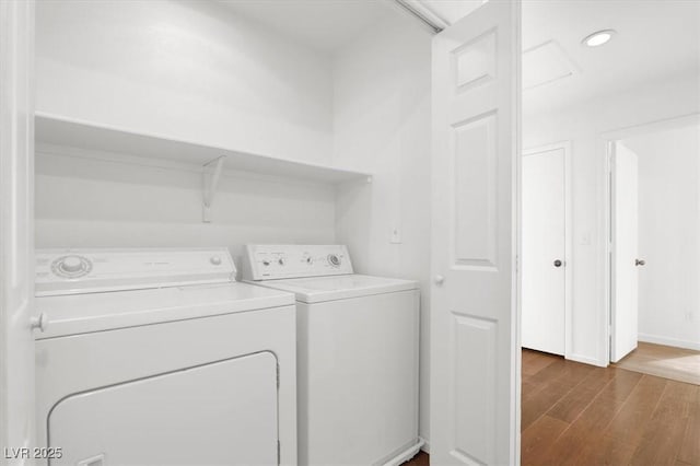 washroom featuring separate washer and dryer