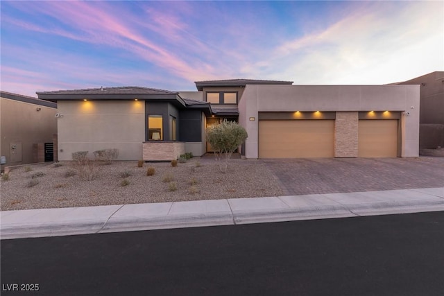 view of front of home featuring a garage