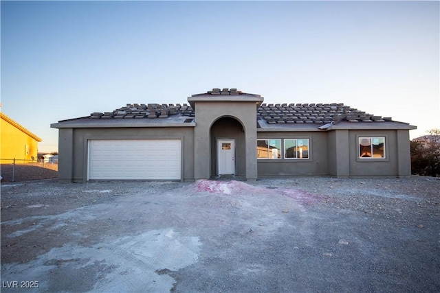 view of front of house featuring a garage