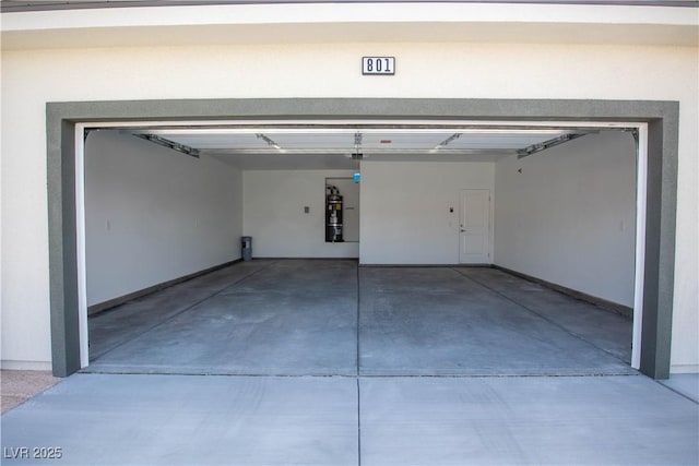 garage with driveway