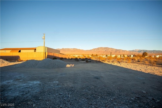 view of street with a mountain view