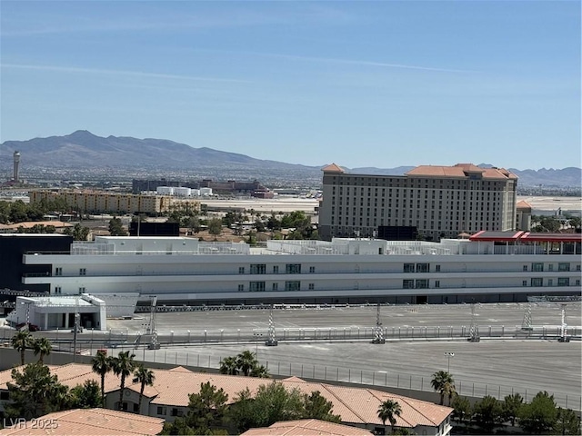 exterior space featuring a mountain view