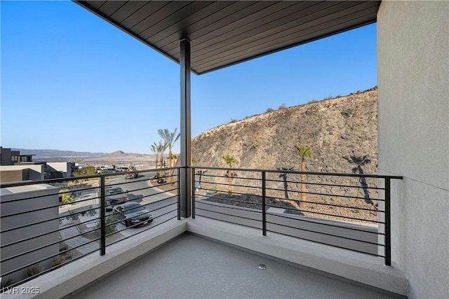 balcony with a mountain view