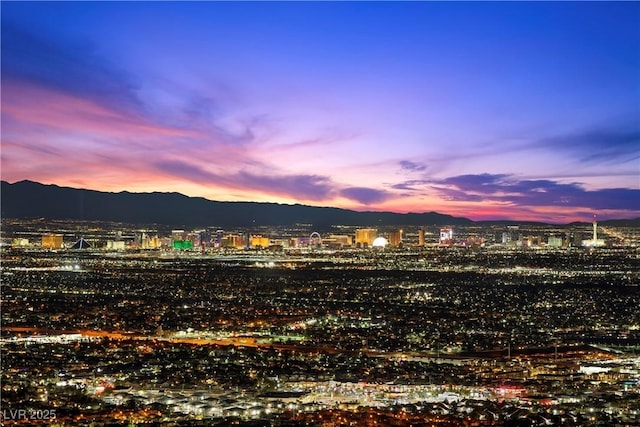 mountain view with a view of city