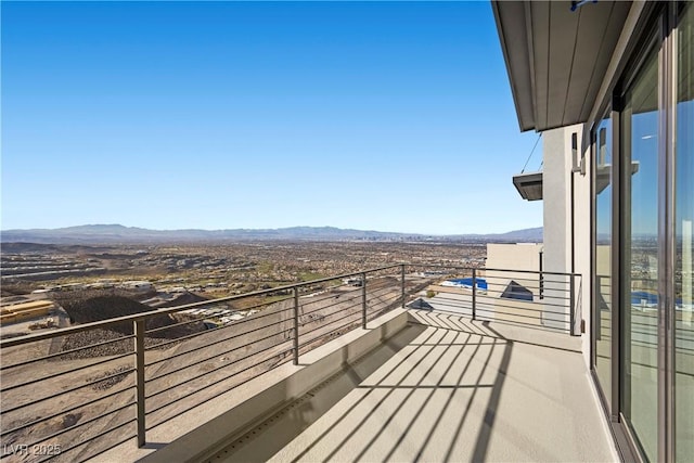 balcony with a mountain view