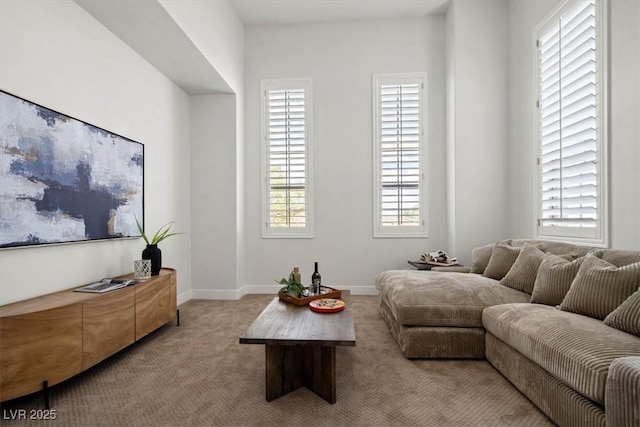 view of carpeted living room