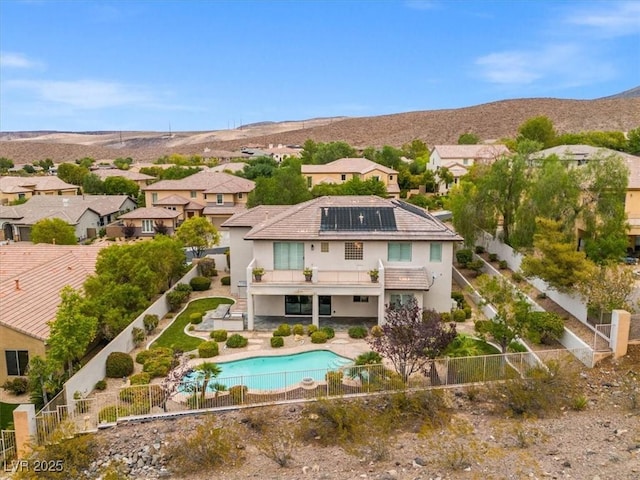 aerial view featuring a mountain view