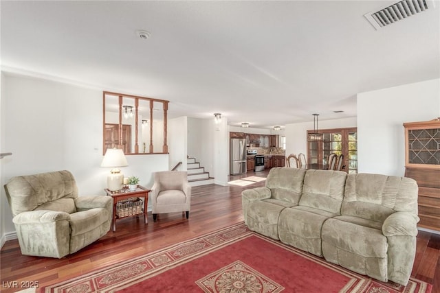 living room featuring hardwood / wood-style floors