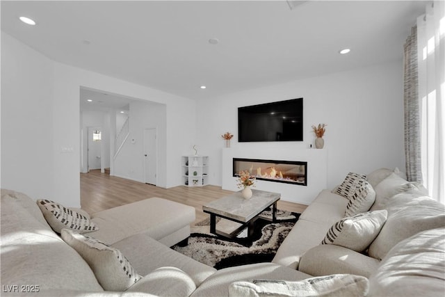 living room featuring hardwood / wood-style flooring