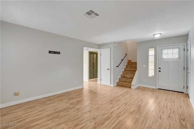 foyer featuring light hardwood / wood-style flooring