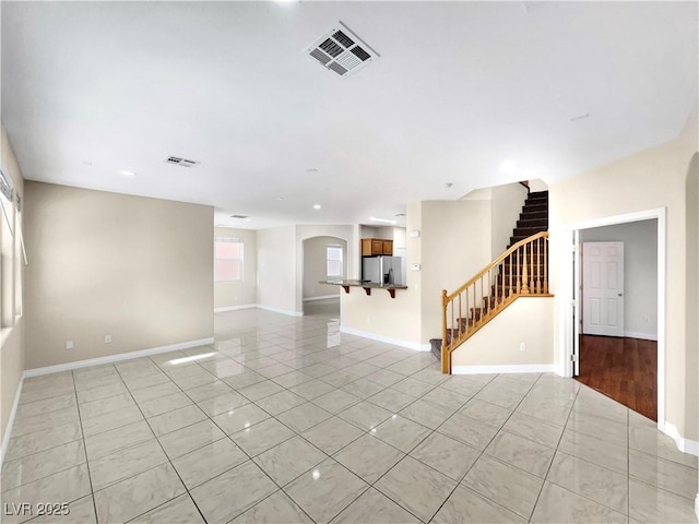 view of tiled spare room