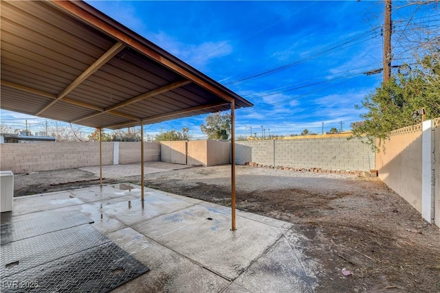 view of patio / terrace featuring a fenced backyard