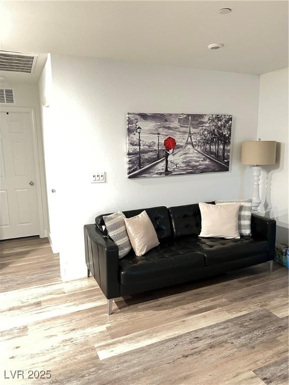 living room featuring hardwood / wood-style flooring