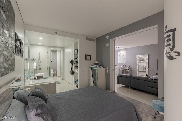 view of tiled bedroom