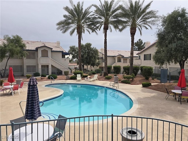 view of pool with a patio