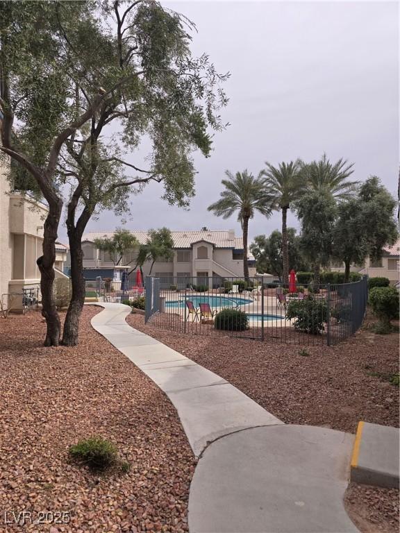 view of community featuring a swimming pool