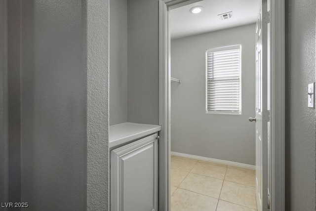 interior space with tile patterned flooring