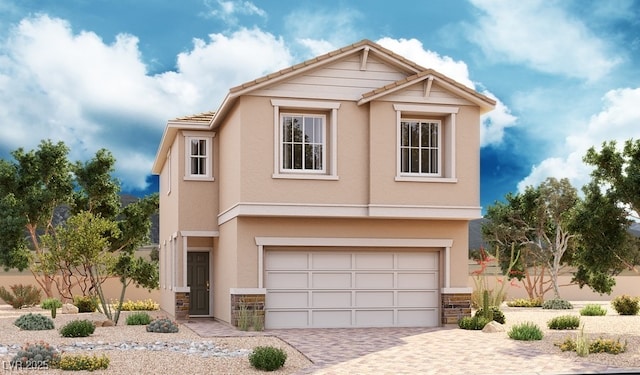 view of front property featuring a garage