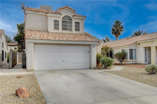 view of front facade with a garage