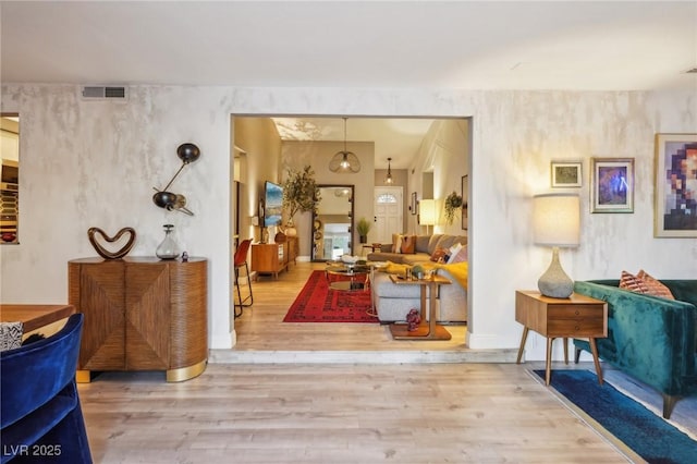 foyer with hardwood / wood-style floors