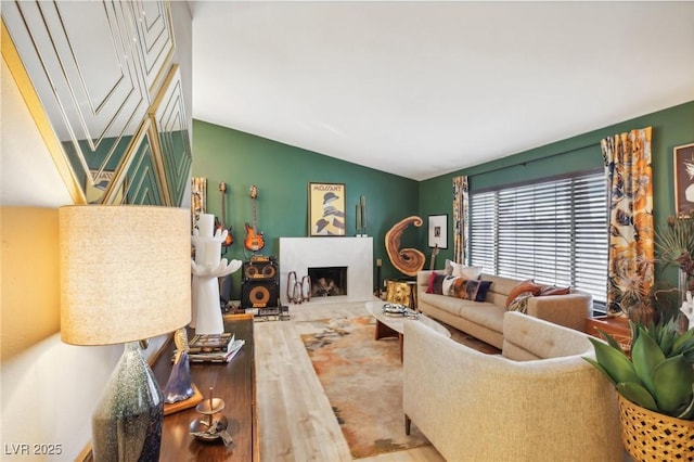 living room featuring wood-type flooring