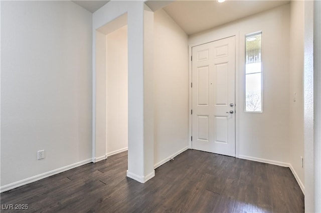 foyer featuring dark hardwood / wood-style flooring