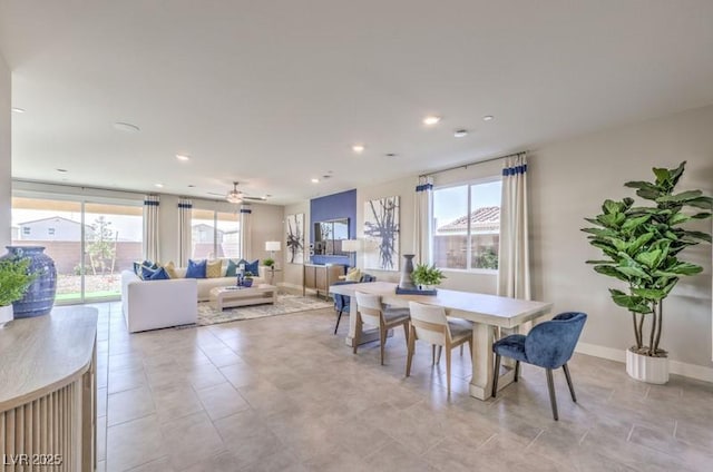 dining room featuring a wealth of natural light