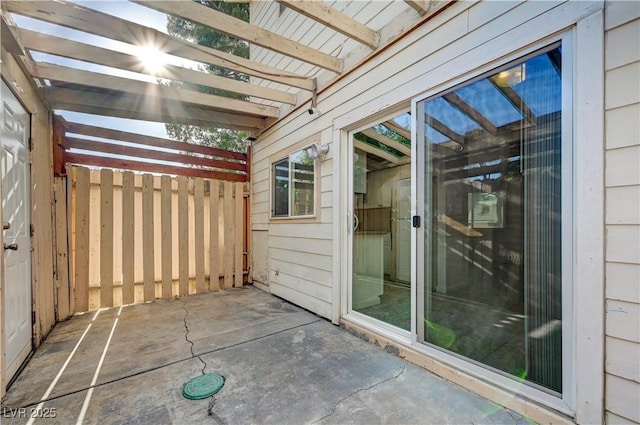 view of patio / terrace with a pergola