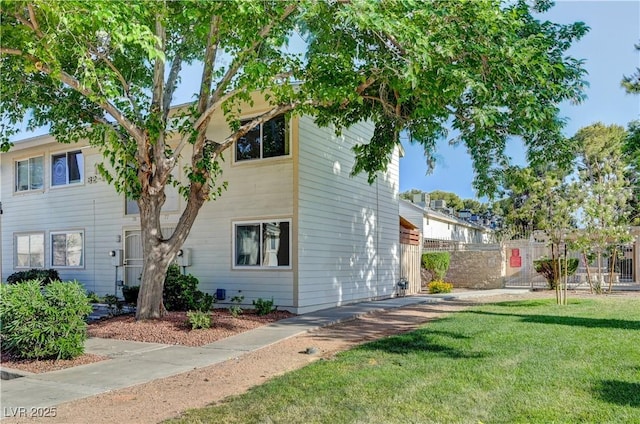 view of property exterior featuring a yard